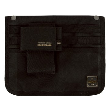KZM OUTDOOR 素面椅側置物袋 含杯套  黑色  1個