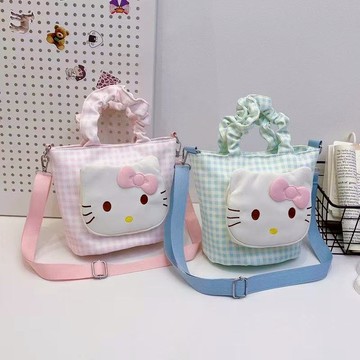 kitty斜挎包 日韓卡通新款斜挎包少女學生可愛單肩包 kitty單肩包 kitty手提包 kitty側背包 可愛手提包