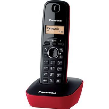 Panasonic DECT 數位無線電話 KX-TG1611 發財紅未接來電顯示數位式不干擾響鈴調整手機可站立設計