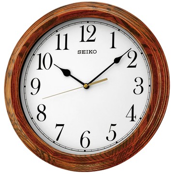 SEIKO SEIKO 精工 木質滑動式秒針靜音時鐘 掛鐘 QXA528B
