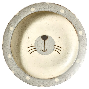 AWASAKA 粟坂 美濃燒 深盤 憨憨海豹  直徑22.5cm 高5cm  1個