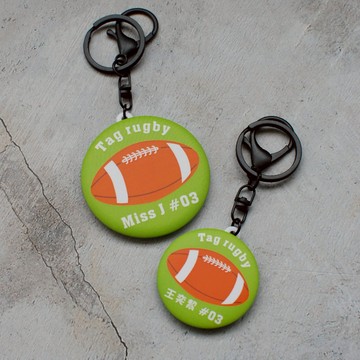 訂做你的名字 🏈客製化橄欖球吊飾🏈 4.4CM/5.8CM 滿百不含運才出貨!中英文語言字數皆不限!單面單面單面