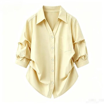 【JK極客】🌺有貨🌺 夏季新品大女主女襯衫法式女裝polo氣質襯衣高級感百搭上衣 慵懶襯衫 寬鬆襯衫