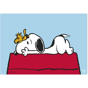 【史努比】懶散時光 防水桌墊/Snoopy