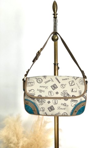 【 日本直送 名牌中古包 】LOEWE 羅威 側背包 米色 160週年紀念款 帆布 腋下包 vintage k67gra