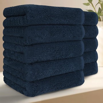 Terrique 特里克 高級飯店毛巾 200g 40支精梳棉  10個  靛藍