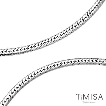 TiMISA 《型男蛇紋-粗版》純鈦項鍊 40公分 (M02S)