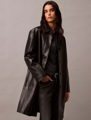 Calvin Klein 羔羊麂皮大衣