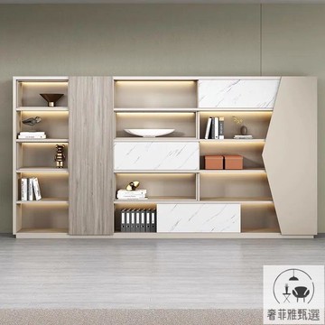 公司貨 附發票 辦公櫃、文件資料櫃、老板辦公室木質資料櫃現代文件櫃儲物櫃子輕奢經理室背景櫃檔案櫃 PDD-108快速出貨