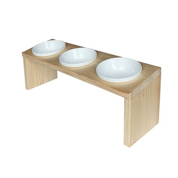 訂製品 手工製 寵物斜口碗 飼料盆 飼料碗 3碗賣場 CU084-3