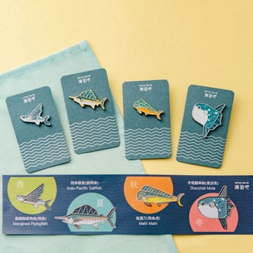 【洄遊吧FISH BAR】四季魚種造型(單售磁鐵) (鬼頭刀  曼波魚 雨傘旗魚  飛魚)