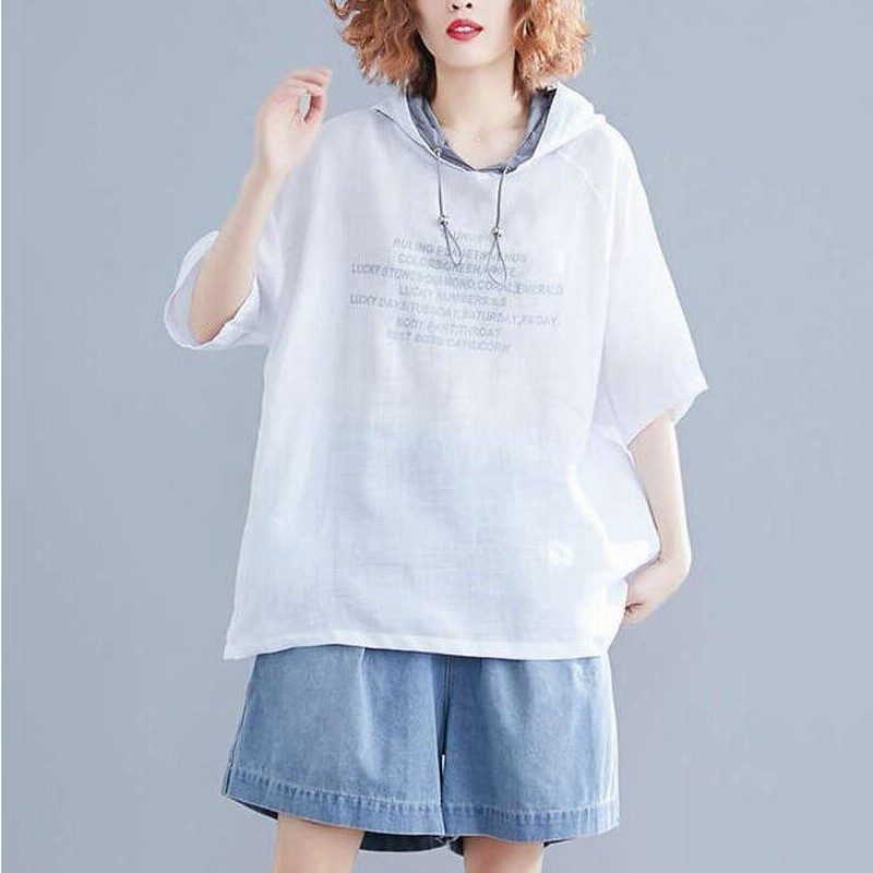 パーカー Tシャツ レディース スウェットパーカー フード付き レディース 半袖tシャツ ゆったり フードトレーナー 夏服 ストリート系 カットソー 大きいサイズ パーカー Tシャツ レディース スウェットパーカー フード付き