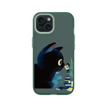 iPhone 15 Clear 憂墨綠 - Little Oil Art 小油画 - 在你身邊