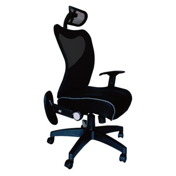 文創集 馬納高背護頸透氣網布主管椅/辦公椅(二色可選＋可調式扶手＆坐墊高度調整)-67x69x116-124cm免組