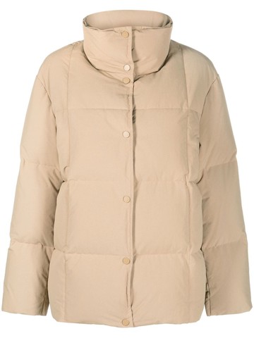 STAND STUDIO - Sally puffer jacket - women - Polyester/Polyester/Recycled Feather Down - 32 - Brown