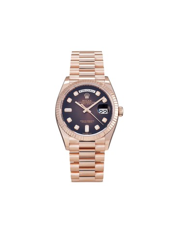 Rolex - 2023 unworn Day-Date 36mm - unisex - Sapphire Glass/Rose Gold - One Size - Brown