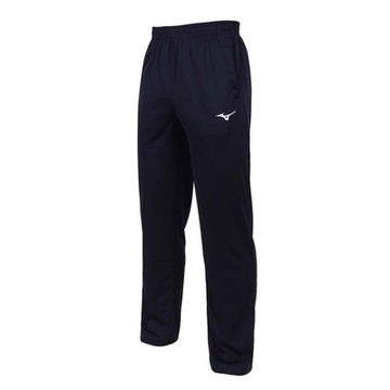 MIZUNO 男針織運動長褲-台灣製 抗紫外線 運動 慢跑 訓練 美津濃 32TDYA3814 丈青白