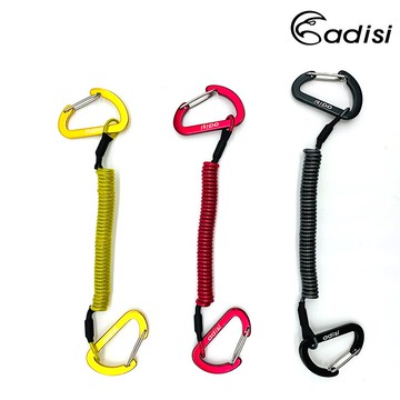 ADISI 2mm安全吊帶+雙4mmD型鈎環AS15176 / 城市綠洲專賣(鑰匙圈.背包鉤環.吊環.露營登山)