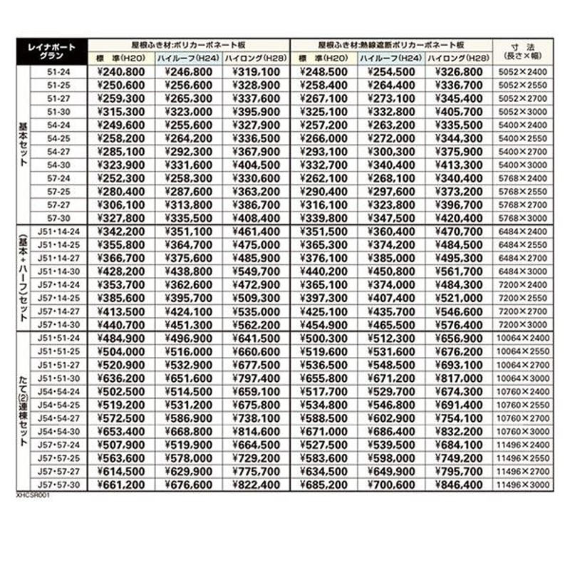 ykk ap ykk-ap YKKAP カーポート 1台用 基本51-25 レイナポートグラン