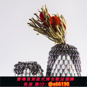 【台灣公司 可開發票】簡約現代北歐新中式創意陶瓷花瓶擺件家居樣板房客廳酒柜花插花器