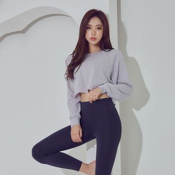 lulu Zasuy專業女寬松長袖瑜伽服罩衫健身短款透氣彈力時運動上衣