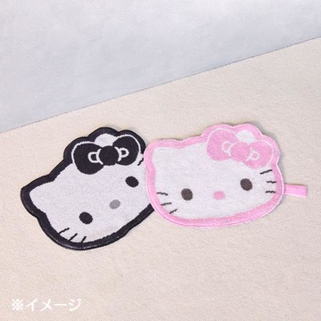 真愛日本 凱蒂貓 kitty 經典 粉 黑 純棉 造型方巾 小毛巾 擦手巾 手帕 抹布 KD43