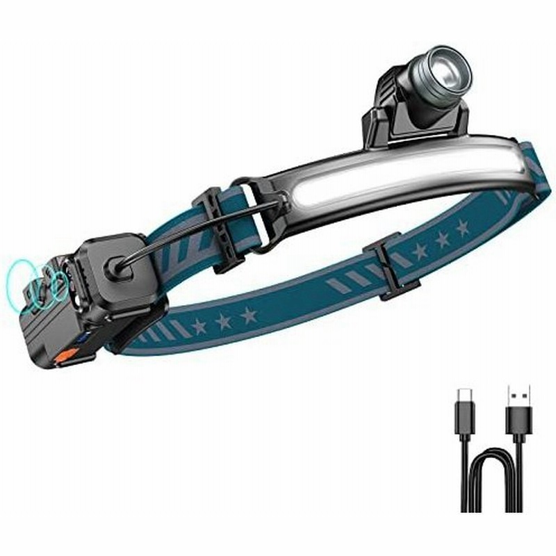 角度調整可 最大1000ルーメン ヘッドライト Usb充電式 ヘッドランプ Ip65防水 Ledヘッドライト センサー点灯 軽量 釣り 登山 作業灯 通販 Lineポイント最大get Lineショッピング