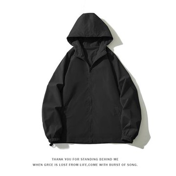 連帽外套男士ins潮春秋款運動棒球服休閑百搭男裝教練夾克沖鋒衣