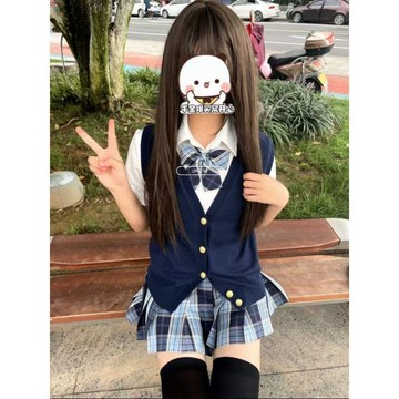 【WYZ】夏日穿搭 日系制服JK套裝學生學院背心基礎款馬甲襯衣百褶裙一整套女