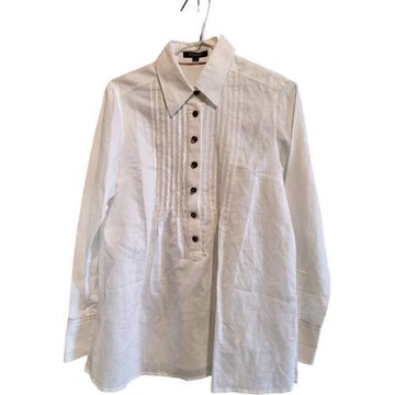 【二手精品 9.9成新】Burberry白色襯衫 編號S06