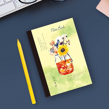 Chuyu A6/50K再生紙空白筆記/附可撕便條/筆記本/萬用筆記