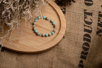 【神山晶礦】K2BLUE天河托帕手串/K2BLUE/天河石/托帕石