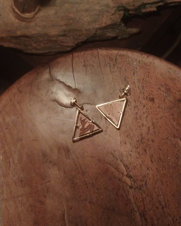 【Tropical Construct】熱帶結構。幾何異材質造型耳環。