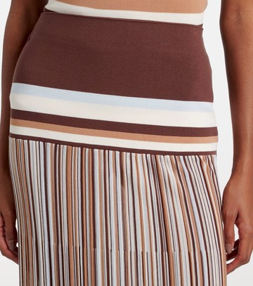 Faithfull Citara striped cotton-blend maxi skirt