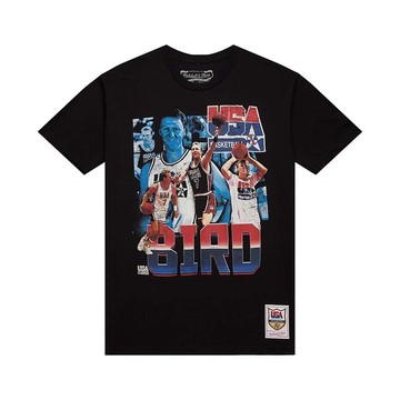 Mitchell & Ness TEAM USA LEGEND COLLAGE TEE Larry Bird 黑 短袖 MNTS059LB [台灣現貨]