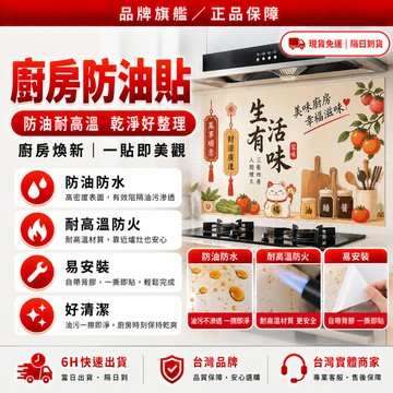 隔日達✨進階強化版 防油貼✨清潔方便 廚房壁貼 防油耐高溫防火 防水壁貼 廚房防油貼 廚房貼紙防水防油 防水壁貼 防油貼