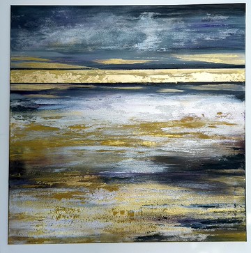 Seascape Painting  Abstract Original Art on Canvas 70x70 cm.