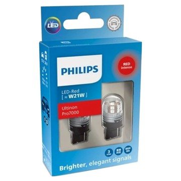 PHILIPS 飛利浦 台灣公司貨 Ultinon Pro7000 單芯大炸彈紅光煞車燈  1套  T20