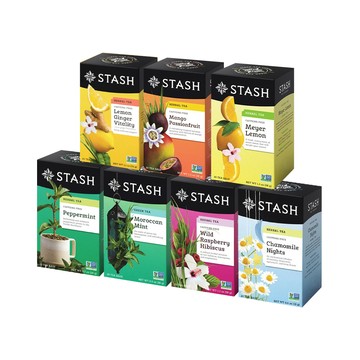 花果茶包 【Stash Tea 思達茶】無咖啡因草本茶系列(口味任選/盒)