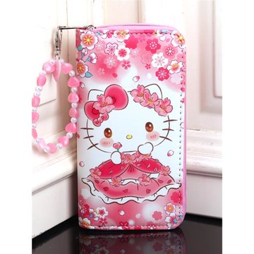 日韓創意凱蒂貓卡通可愛兒童韓版時尚零錢包拉鏈女童女士錢包