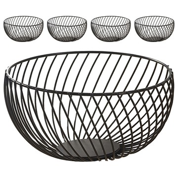 好物良品 經典圓盆 金屬烤漆  25 × 14.5cm  黑色  5個