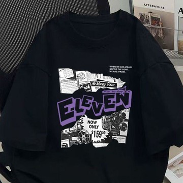 夏季美式復古個性痞帥新款短袖男士帥氣寬鬆慵懶風女裝T恤上衣