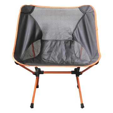RHINO 犀牛 極輕量露營椅 7075 鋁合金 600D 特多龍加密布 附拉鍊收納包  黑色 + 橘色  1個