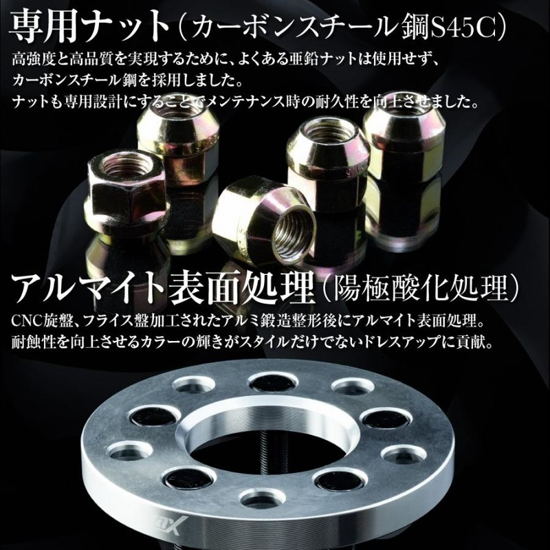 ワイドトレッドスペーサー ワイトレ 15mm 2枚セット DURAX