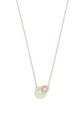 Georg Jensen - Daisy layered pendant necklace - women - Sterling Silver/Enamel - One Size