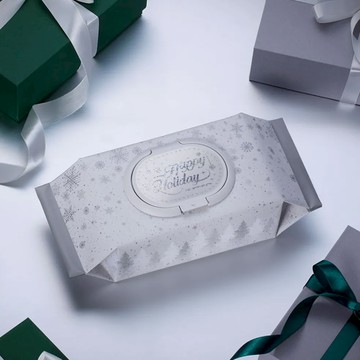 韓國ENBLANC 聖誕極光限量款 木槿花 有蓋濕紙巾 72抽10包