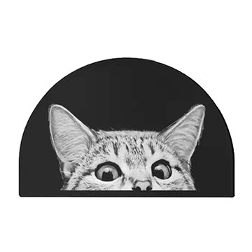 iSFun 硅藻泥吸水墊軟墊 浴室門口地墊防滑腳墊  小貓  60 x 40cm