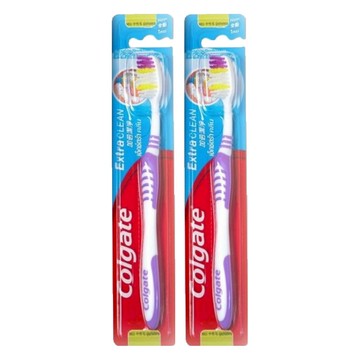 Colgate 高露潔 加倍潔淨牙刷 顏色隨機  1入  2支