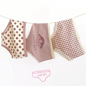 小 pipi - 有機純棉兒童三角內褲3件組_女童-甜蜜女孩