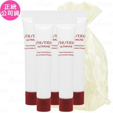 SHISEIDO 資生堂 紅妍山茶花修護精華(5ml)*5旅行袋組(公司貨)